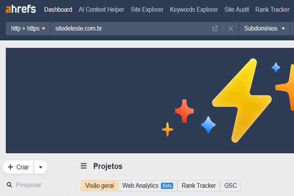 ferramenta de baclinks Ahrefs